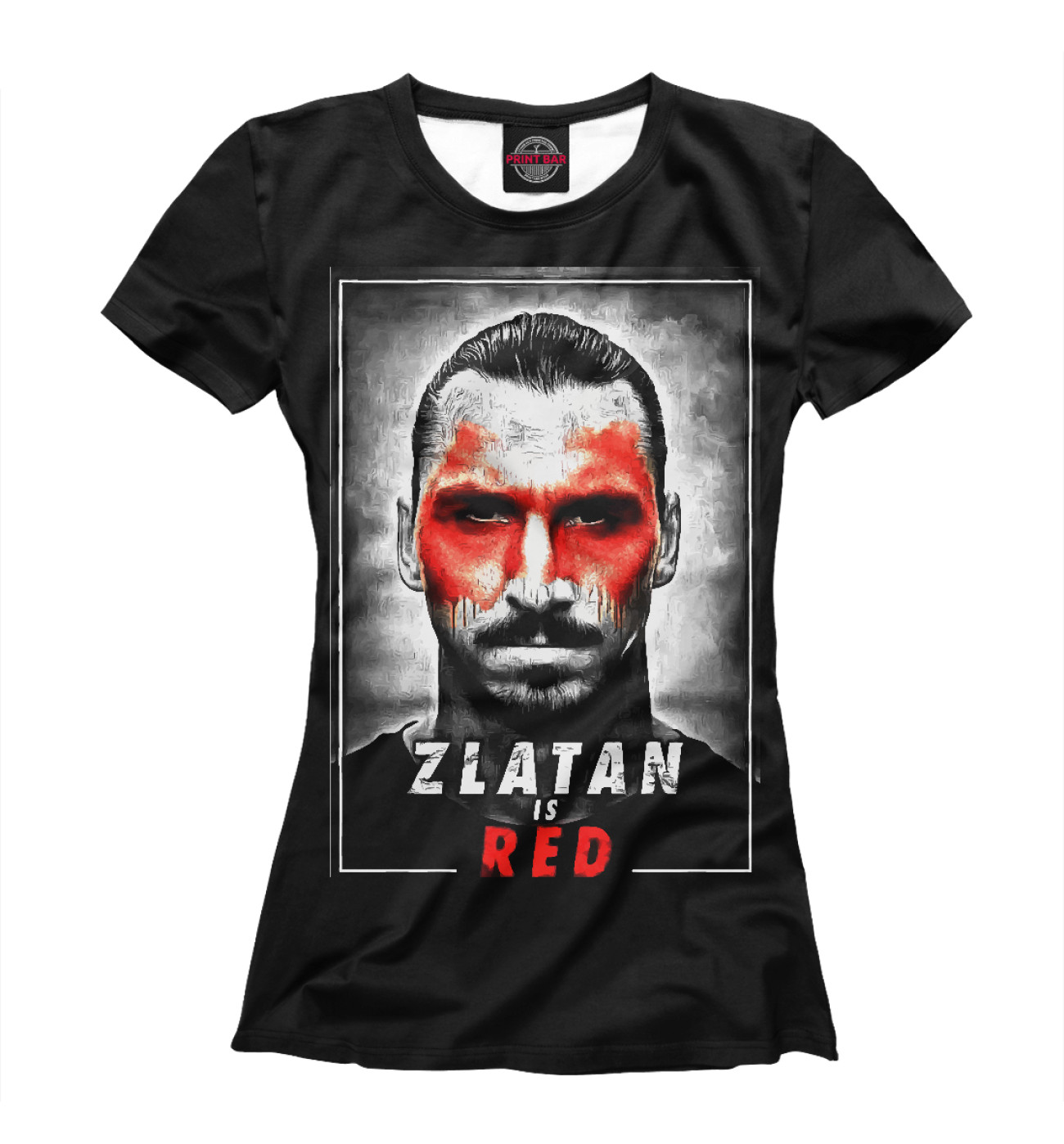 Женская Футболка Zlatan is Red, артикул: MAN-840663-fut-1
