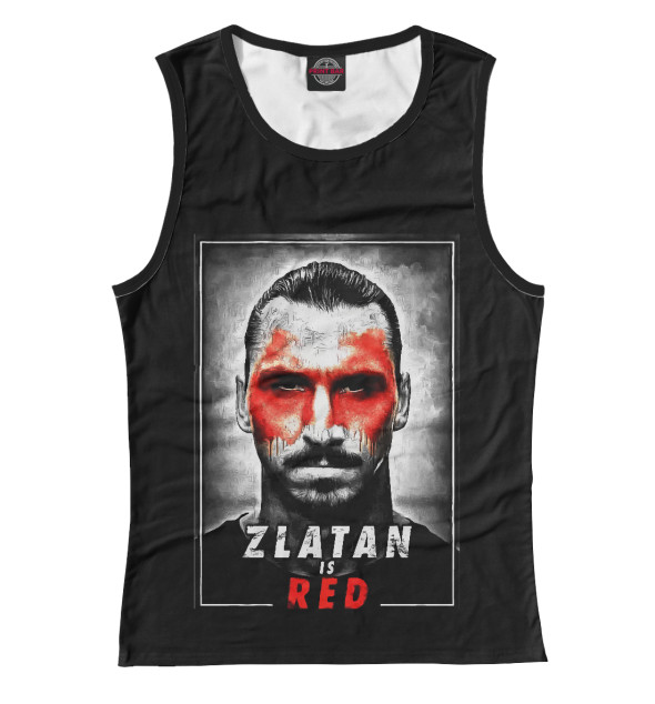 Женская Майка Zlatan is Red, артикул: MAN-840663-may-1