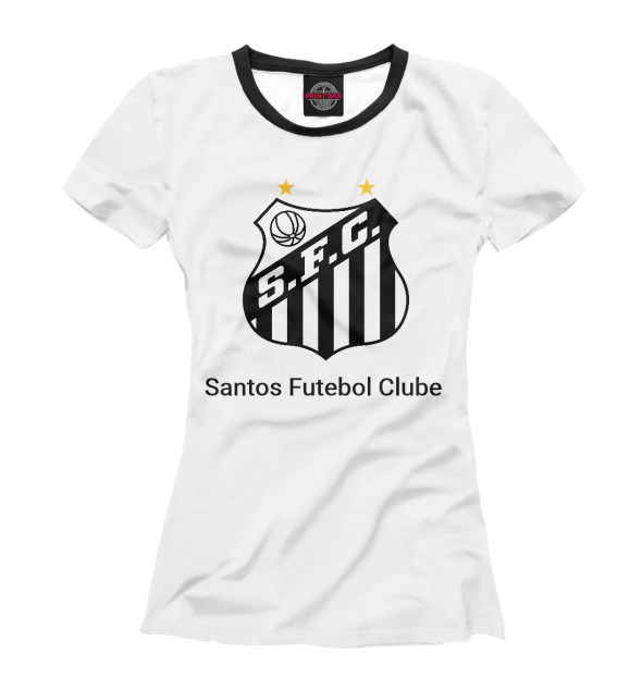 Женская Футболка ФК Сантос. Бразилия., артикул: FTO-956377-fut-1